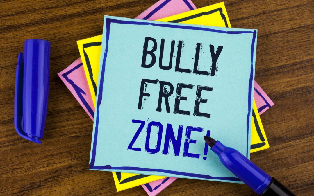 Handwriting text writing Bully Free Zone